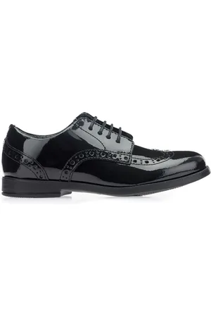Start Rite Start-Rite Black Brogue Vegan Lace-Up Girls School Shoes AU 13 F (EU 32)