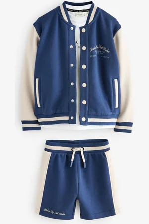 Ted Baker Navy Varsity Jacket T-Shirt and Shorts Set 9