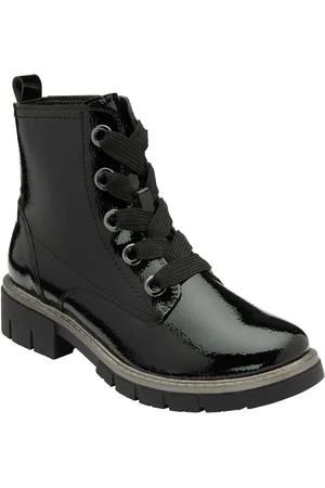Lotus Black Patent Lace-Up Ankle Boots AU 7 (EU 38)