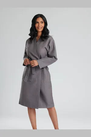 Loungeable Grey 100% Cotton Waffle Robe xlarge