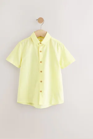 Next Single Short Sleeves Linen Blend Shirt (3mths-16yrs) 6