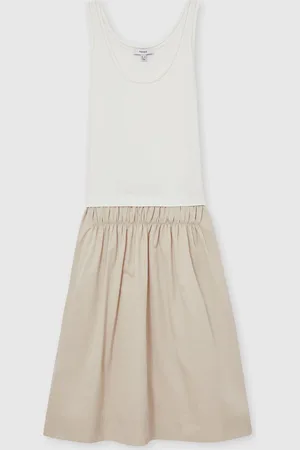 Reiss Wren Layered Sleeveless Midi Dress AU 18