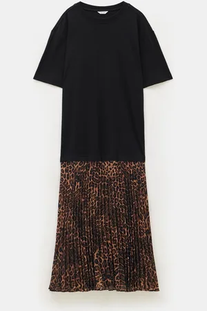 Hush Puppies Esme Short Sleeve Pleated Midi Dress S Reg