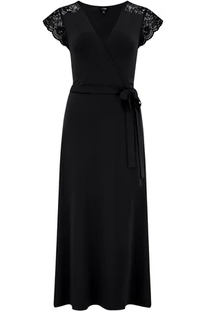 Pour Moi Julie Slinky Jersey Lace Trim Midi Dress AU 14