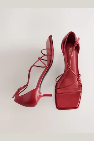 Next Red Standard Fit Forever Comfort Square Toe Strappy Sandals AU 11 (EU 43)