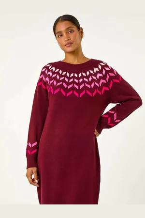 Roman Chevron Printed Knit Dress AU 14