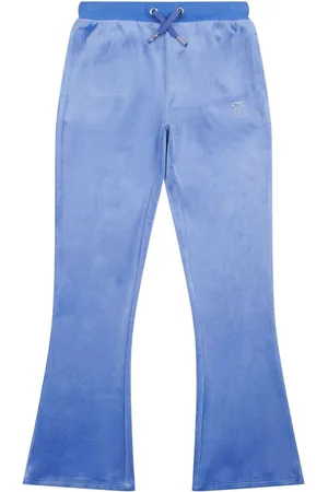 Juicy Couture Sky Blue Girls Diamanté Bootcut Joggers 8