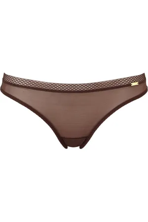 Gossard Glossies Brown Briefs S