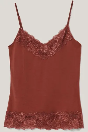 Jigsaw Light Red Modal Lace Vest XS