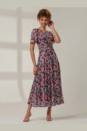 Jolie Moi Paityn Angel Sleeve Mesh Maxi Dress AU 12