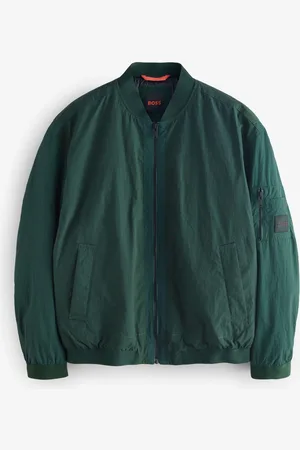 HUGO BOSS Green Logo Badge Water-Repellent Bomber Jacket 30
