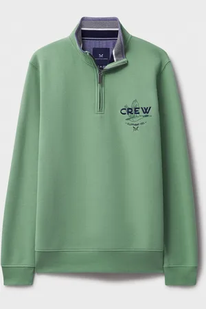 J.Crew Company Green Duck Print Half Zip Sweatshirt XXL