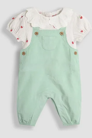 JoJo Maman Bébé Green Dungaree Set 8692cm