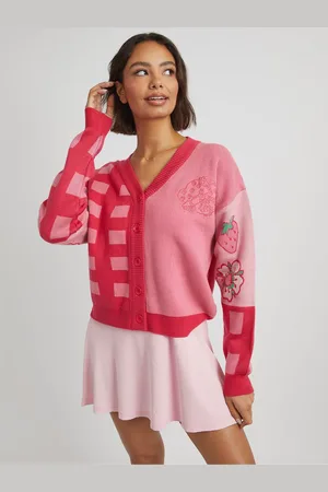 Skinnydip Red Strawberry Shortcake Knitted Cardigan XL