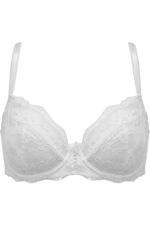 Pour Moi White Non Padded Underwired Balconette Bra 34 F
