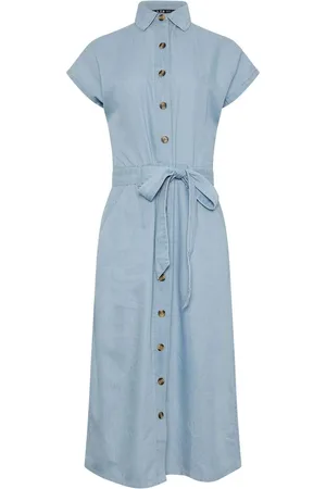 Long Tall Sally Tie Denim Midi Dress AU 22 Tall