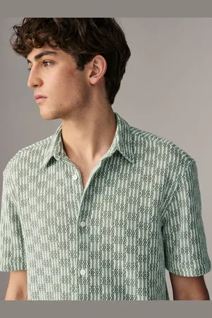 Next Textured Crochet Short Sleeve Shirt large