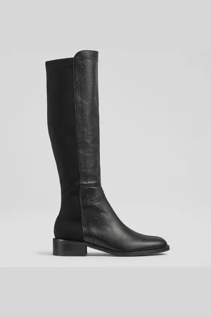 LK Bennett Black Tallis Half And Half Stretch Knee Boots AU 5 (EU 36)