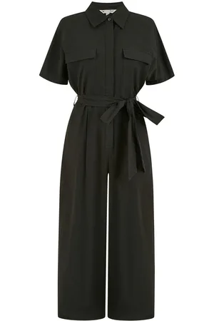 Yumi Black Relaxed Fit Utility Jumpsuit AU 14