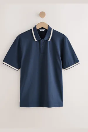 Next Regular Fit Short Sleeve Tipped Polo Shirt M