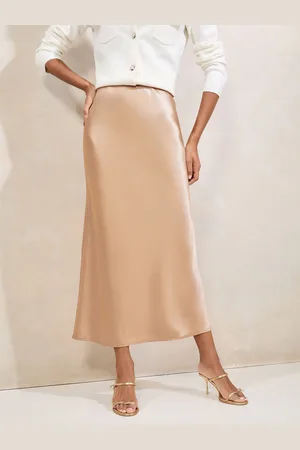 Lipsy London Midi Satin Skirt AU 8