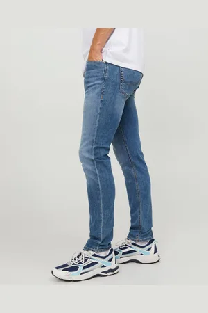 JACK & JONES Blue Distressed Wash Glenn Slim Fit Jeans 30W x 29L (UK 30 S)