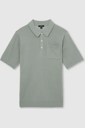 Reiss Nelson Patch Pocket Knit Polo Shirt XL