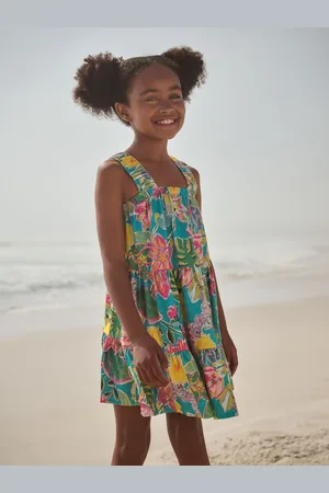 Next 100% Cotton Ruched Strap Sundress (3-16yrs) 6 Years (116cm)