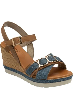 Lotus Brown Open Toe Wedge Sandals AU 10 (EU 41)