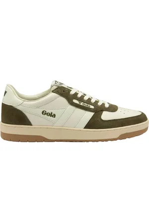 Gola White Mens Hawk 89 Leather Lace-Up Trainers AU 7 (EU 41)
