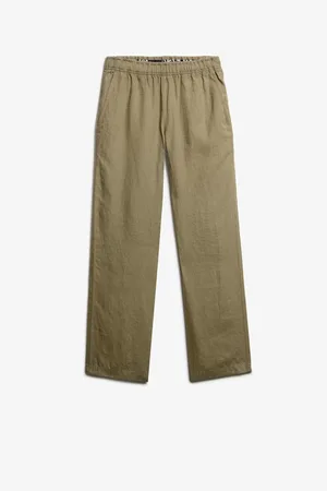 Superdry Green Linen Drawstring Trousers AU 14