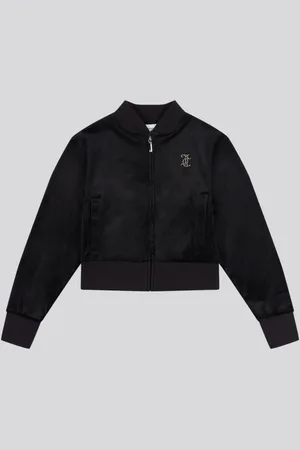 Juicy Couture Black Girls Cropped Zip-Thru Sweatshirt 9