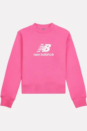 New Balance Pink Girls Stacked Logo Sweatshirt 3