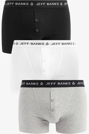 Jeff Banks Multi Classic Button Fly Boxers 3 Pack XL