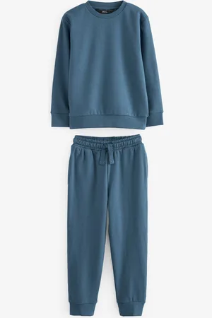Next Blue Plain Jersey Sweatshirt and Joggers Set (3mths-7yrs) 2