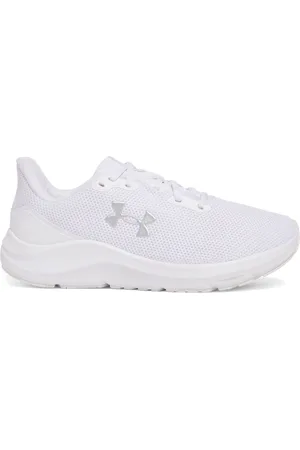 Under Armour White/Purple Charged Pursuit Trainers AU 8 (EU 39)