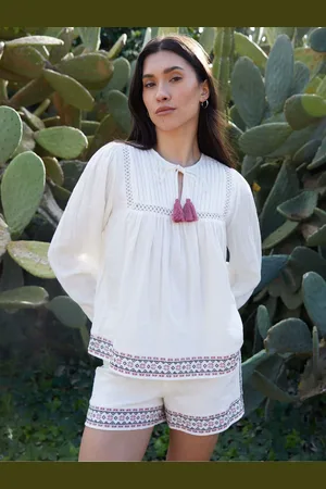Threadbare 100% Cotton Embroidered Pull On Shorts AU 14