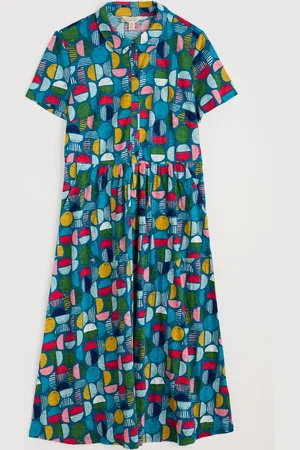 Seasalt Cornwall Mainland Jersey Midi 100% Cotton Dress AU 8