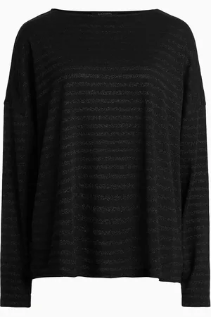 AllSaints AllSaints Black Rita Stripe T-Shirt L