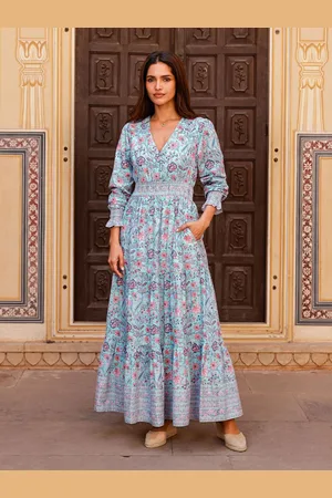 ASPIGA Billie 100% Cotton Block Print Dress M