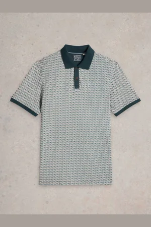 White Stuff 100% Cotton Casette Tape Printed Polo Shirt XXL