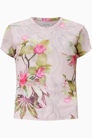 AllSaints AllSaints Pink Ellie Mesh T-Shirt AU 8