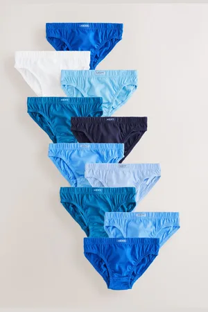 Next Tonal Blue 100% Cotton Briefs 10 Pack (1.5-16yrs) 13