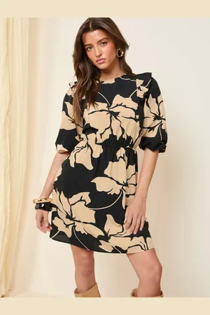 Friends Like These 3/4 Ruffle Sleeve Mini Dress AU 20