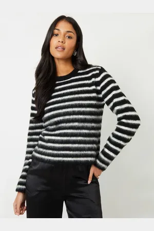 Threadbare Black Brushed Knitted Jumper AU 8