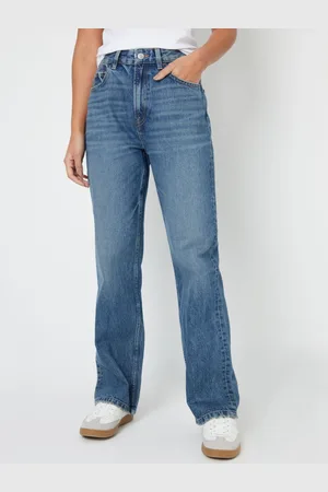 Threadbare Mid Blue Wide Straight Leg Jeans AU 12