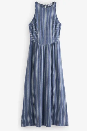 Next Striped Jersey Midi Dress AU 16