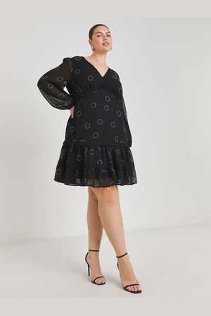 Simply Be Lace Trim Georgette Skater Dress AU 22