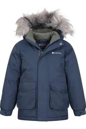 Mountain Warehouse Blue Kids Ranger Plain Water Resistant Jacket 13