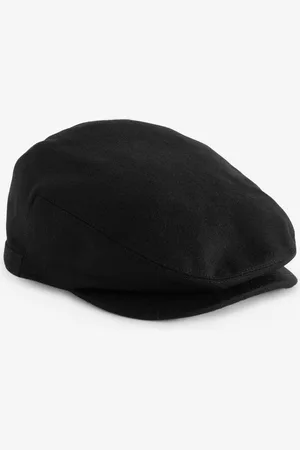 Barbour Black Redshore Wool Blend Flat Cap S